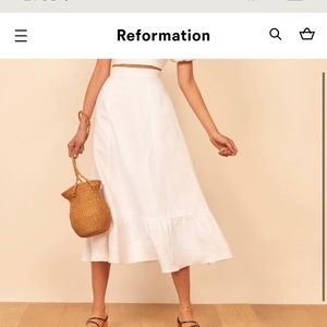 Reformation Yucca Linen Two Piece Bottom Half